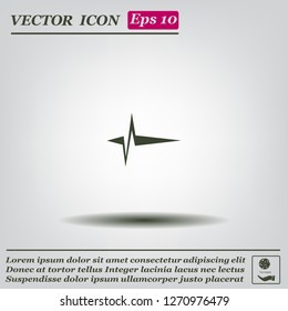 Heart beat, cardiogram. Pulse icon