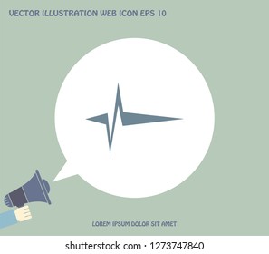 Heart beat, cardiogram. Pulse icon