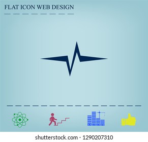 Heart beat, cardiogram. Pulse icon