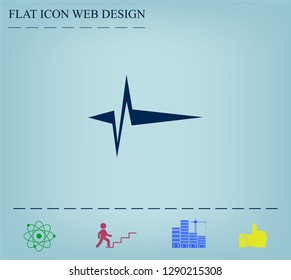 Heart beat, cardiogram. Pulse icon