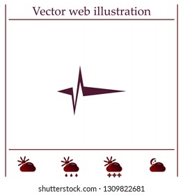 Heart beat, cardiogram. Pulse icon