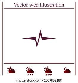 Heart beat, cardiogram. Pulse icon