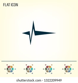 Heart beat, cardiogram. Pulse icon