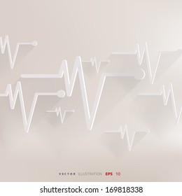 Heart beat, cardiogram. Pulse icon