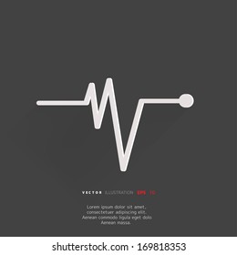 Heart beat, cardiogram. Pulse icon