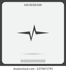 Heart beat, cardiogram. Pulse icon