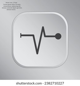 Heart beat, cardiogram. Pulse icon