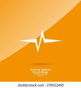 Heart beat, cardiogram. Pulse icon