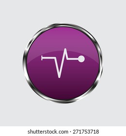 Heart beat, cardiogram. Pulse icon