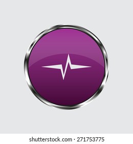 Heart beat, cardiogram. Pulse icon