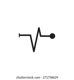 Heart beat, cardiogram. Pulse icon