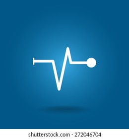 Heart beat, cardiogram. Pulse icon
