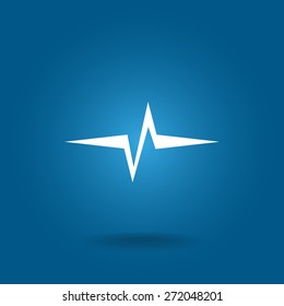 Heart beat, cardiogram. Pulse icon
