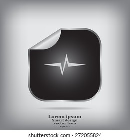 Heart beat, cardiogram. Pulse icon