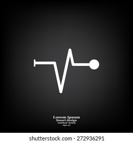 Heart beat, cardiogram. Pulse icon