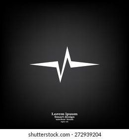Heart beat, cardiogram. Pulse icon