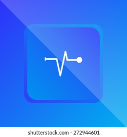 Heart beat, cardiogram. Pulse icon