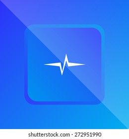 Heart beat, cardiogram. Pulse icon