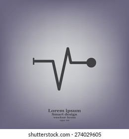 Heart beat, cardiogram. Pulse icon