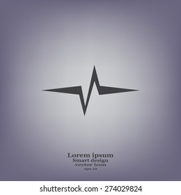 Heart beat, cardiogram. Pulse icon