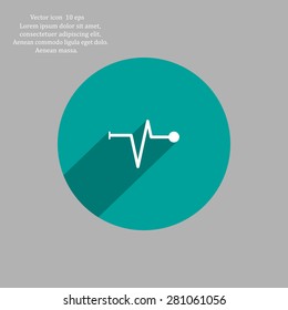 Heart beat, cardiogram. Pulse icon