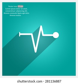 Heart beat, cardiogram. Pulse icon
