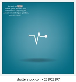Heart beat, cardiogram. Pulse icon