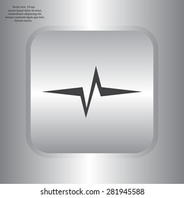 Heart beat, cardiogram. Pulse icon