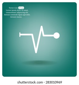Heart beat, cardiogram. Pulse icon