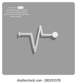 Heart beat, cardiogram. Pulse icon