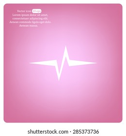 Heart beat, cardiogram. Pulse icon