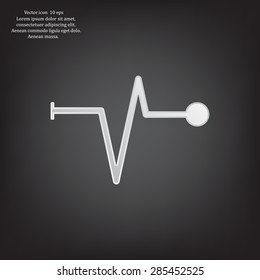Heart beat, cardiogram. Pulse icon