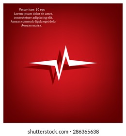 Heart beat, cardiogram. Pulse icon