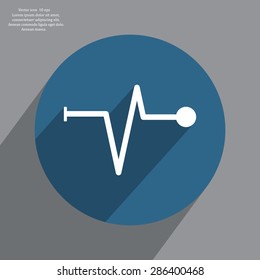 Heart beat, cardiogram. Pulse icon