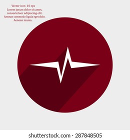 Heart beat, cardiogram. Pulse icon