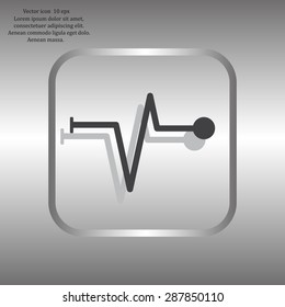 Heart beat, cardiogram. Pulse icon