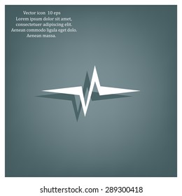 Heart beat, cardiogram. Pulse icon