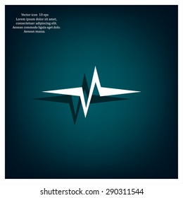 Heart beat, cardiogram. Pulse icon