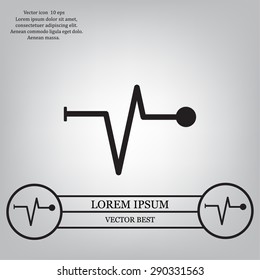 Heart beat, cardiogram. Pulse icon