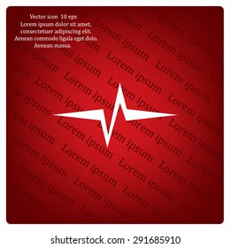 Heart beat, cardiogram. Pulse icon