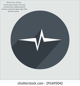 Heart beat, cardiogram. Pulse icon