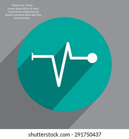 Heart beat, cardiogram. Pulse icon