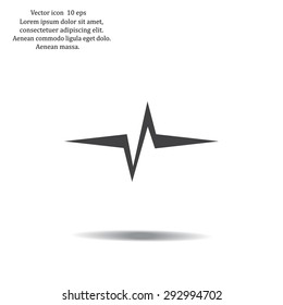 Heart beat, cardiogram. Pulse icon