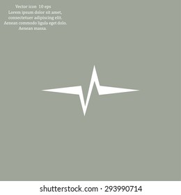 Heart beat, cardiogram. Pulse icon