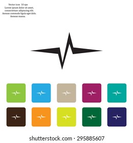 Heart beat, cardiogram. Pulse icon