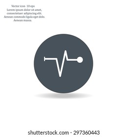 Heart beat, cardiogram. Pulse icon