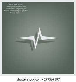 Heart beat, cardiogram. Pulse icon