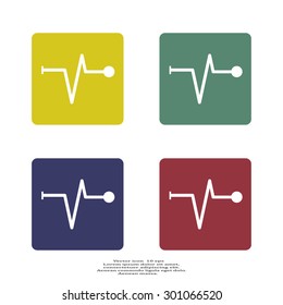 Heart beat, cardiogram. Pulse icon