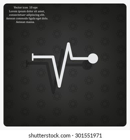 Heart beat, cardiogram. Pulse icon