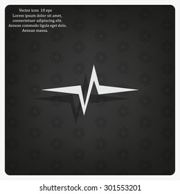 Heart beat, cardiogram. Pulse icon